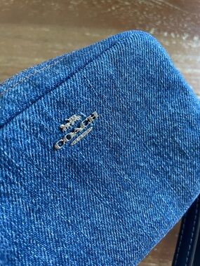 Coach Denim Wristlet NWT + Beauty Gift Set